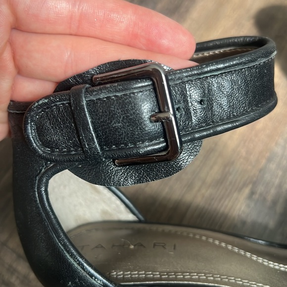 Tahari black block ankle strap heels ADAM 6.5 - Picture 7 of 10